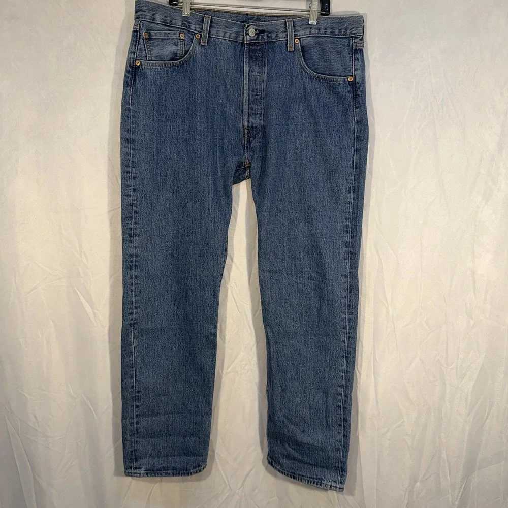 Vintage‎ Levi's 501 Denim Blue Jeans FITS 38x32 Button Fly Medium Wash Men's